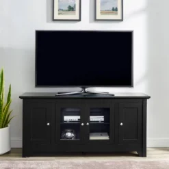 Closed Storage Wood TV Stand Console For TVs Up To 55" - Saracina Home 10 Closed Storage Wood TV Stand Console For TVs Up To 55" - Saracina Home -Living Room Furniture Store GUEST bd94882b 87e0 41e0 a1b5 47af5f39b0f6