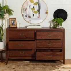 Classic Horizontal Bedroom 6 Drawer Dresser - Saracina Home -Living Room Furniture Store GUEST bdfbac6a 5616 46d4 920b 72574a53253a