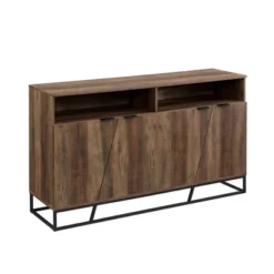 58" 4 Door Contemporary Storage Console Sideboard - Saracina Home -Living Room Furniture Store GUEST bec8a305 7274 488d 8649 cb82de85e72d
