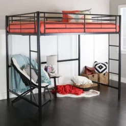 Full Size Metal Platform Loft Bed - Saracina Home -Living Room Furniture Store GUEST c1b825a6 8511 4a29 a1d8 8773e742b668
