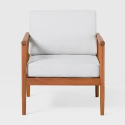 Saracina Home Modern Boho Eucalyptus Outdoor Spindle Arm Chair With Cushions -Living Room Furniture Store GUEST c27b58c2 785f 4c81 a1bc 4d86e5fe7551