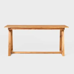 Saracina Home 66" Modern Slatted Rectangle Outdoor Dining Table With Trapezoid Legs 11 Saracina Home 66" Modern Slatted Rectangle Outdoor Dining Table With Trapezoid Legs -Living Room Furniture Store GUEST c35fd695 0b5d 4738 9224 23dafac97cf4