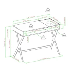 Modern Mixed Material Open Storage Computer Desk - Saracina Home 11 Modern Mixed Material Open Storage Computer Desk - Saracina Home -Living Room Furniture Store GUEST c3d8ed95 ff96 4e65 9af9 0c9c2c1c22e3