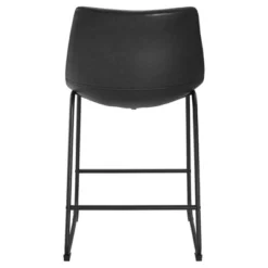 Set Of 2 Laslo Modern Upholstered Faux Leather Counter Height Barstools - Saracina Home -Living Room Furniture Store GUEST c46de002 f908 4921 9735 db2fda8942da
