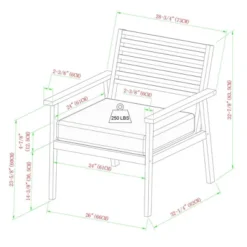 Saracina Home Mid-Century Modern Slatted Outdoor Acacia Arm Chair -Living Room Furniture Store GUEST c5373106 fe50 4bc9 a5c2 413de41b73ee