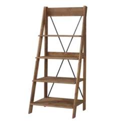 68.25" Boho 4 Tier Solid Wood Ladder Bookshelf Plant Stand - Saracina Home -Living Room Furniture Store GUEST c869c4b2 7d23 4772 9ba1 7d8e83863675