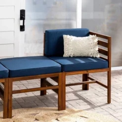 3pc Modular Acacia Wood Patio Chat Set With Cushions - Saracina Home 30 3pc Modular Acacia Wood Patio Chat Set With Cushions - Saracina Home -Living Room Furniture Store GUEST cb062563 800e 4398 9ca2 91a9012615a4