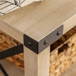 Sophie Rustic Industrial X Frame Entry Bench With 3 Cubbies - Saracina Home -Living Room Furniture Store GUEST cbe04d15 269b 4d8e a4b7 260334b08339