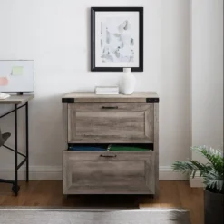 Rustic Farmhouse 2 Drawer File Cabinet - Saracina Home -Living Room Furniture Store GUEST cd09ecfd 2800 45ff b975 ac1de6453ea1