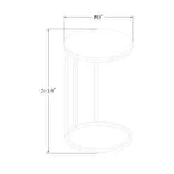 24" Modern Glam Round C Table Faux White Marble/Gold - Saracina Home -Living Room Furniture Store GUEST cd9c2a2e f5ac 47ff b510 437aa7f790be