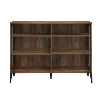 40.25" Grevaldi Urban Industrial Mesh Side Horizontal Bookshelf - Saracina Home 2 40.25" Grevaldi Urban Industrial Mesh Side Horizontal Bookshelf - Saracina Home - Image 2