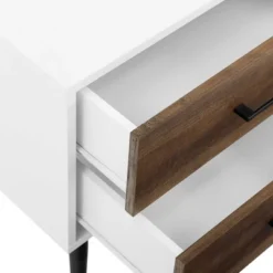 Ora Mid-Century Modern 2 Drawer Nightstand - Saracina Home -Living Room Furniture Store GUEST cef03d18 cc6d 4317 acdc f986498c73dc