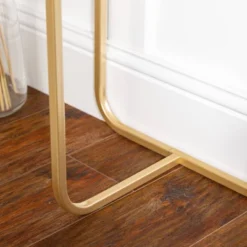 Megan Modern Glam Curved Console Table Faux White Marble/Gold - Saracina Home -Living Room Furniture Store GUEST d0364fdf b4da 4396 b096 4a44c6daa037