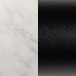 Modern Minimalist Intersecting Tripod Leg Side Table Black/Faux White Marble - Saracina Home -Living Room Furniture Store GUEST d20712c6 9a16 47cf aa03 af0e25177a9a