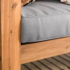 Galia Square Leg Acacia Wood Patio Loveseat With Cushions - Brown - Saracina Home 26 Galia Square Leg Acacia Wood Patio Loveseat With Cushions - Brown - Saracina Home -Living Room Furniture Store GUEST d2ed3c81 9739 462a bb73 fd1b3f7c05ae