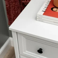 Classic 6 Drawer Groove Dresser White - Saracina Home -Living Room Furniture Store GUEST d3753e85 0e1f 4959 8042 14499438c98e