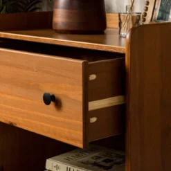 Set Of 2 Katie Transitional Tray Top 1 Drawer Solid Wood Nightstands Caramel - Saracina Home 11 Set Of 2 Katie Transitional Tray Top 1 Drawer Solid Wood Nightstands Caramel - Saracina Home -Living Room Furniture Store GUEST d6c58c76 0690 448a 9554 69c6d963e275