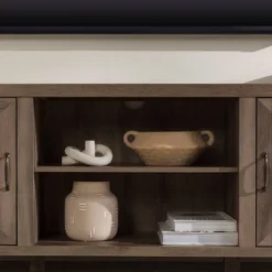 Modern Industrial Barn Door TV Stand For TVs Up To 80" - Saracina Home -Living Room Furniture Store GUEST d7035150 4fdf 4553 abe7 d2dea7f47802