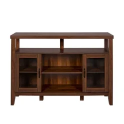 Rustic Transitional Double Door Highboy Buffet - Saracina Home -Living Room Furniture Store GUEST d7f5526e 48ce 4eec 9e7c 4dbc85b5e8c8