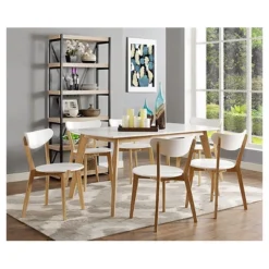 59" Retro Modern Wood Kitchen Dining Table - Saracina Home -Living Room Furniture Store GUEST d8e12fab 34b9 43d6 bd50 4047f2e9c027