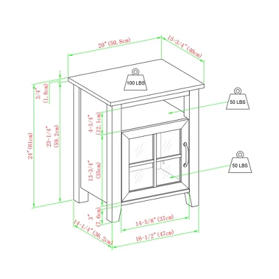 Transitional Classic Windowpane Storage Side Table - Saracina Home 9 Transitional Classic Windowpane Storage Side Table - Saracina Home - Image 9