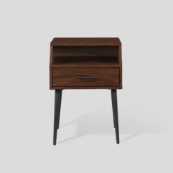 Modern 1 Drawer Angled Side Table - Saracina Home -Living Room Furniture Store GUEST dfdb1a55 e13d 4ef5 bfbe b566e8807ae4