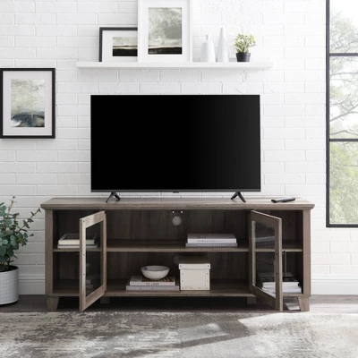 Rustic Transitional 2 Door TV Stand For TVs Up To 65" - Saracina Home 7 Rustic Transitional 2 Door TV Stand For TVs Up To 65" - Saracina Home - Image 7