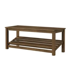 Modern Farmhouse Solid Wood Shoe Storage Entry Bench Rustic Oak - Saracina Home -Living Room Furniture Store GUEST e4bec1b0 3914 41be b49b 83f9d48c1416