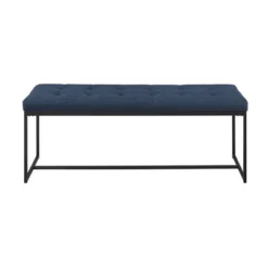 48" Upholstered Bench With Metal Base - Saracina Home -Living Room Furniture Store GUEST e9c48d5c f015 4ec3 a18f 1b402d2cb46b