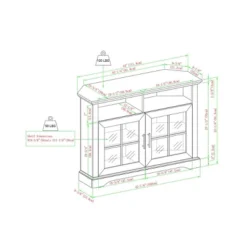 Tasi Traditional Windowpane Corner TV Stand For TVs Up To 50" - Saracina Home 11 Tasi Traditional Windowpane Corner TV Stand For TVs Up To 50" - Saracina Home -Living Room Furniture Store GUEST eaceada6 b1fd 400a bfbc 0eee4448a6ac