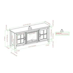 Transitional Farmhouse Window Pane Fireplace TV Stand For TV's Up To 65" Gray Wash - Saracina Home -Living Room Furniture Store GUEST ec717493 c6e9 4860 bcbd c6e37e9f177e