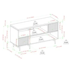 Modern Reeded Door Extendable TV Stand For TVs Up To 50" - Saracina Home 23 Modern Reeded Door Extendable TV Stand For TVs Up To 50" - Saracina Home -Living Room Furniture Store GUEST ed00bd4f d172 4e6a 8f8e 03cd201c95f3