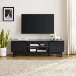 Modern Transitional 2 Door Storage TV Stand For TVs Up To 65" - Saracina Home -Living Room Furniture Store GUEST ed692f76 ef59 4df7 9b75 0bb9a780a577