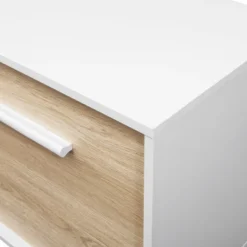 Modern 2 Door TV Stand For TVs Up To 65" Solid White/Coastal Oak/White - Saracina Home 15 Modern 2 Door TV Stand For TVs Up To 65" Solid White/Coastal Oak/White - Saracina Home -Living Room Furniture Store GUEST ed7d2c12 7f7a 43d6 b2cb fbf13fff1b93