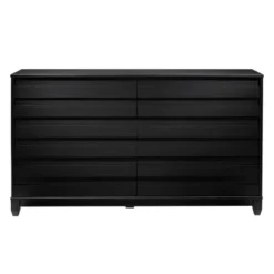 Ilya Solid Wood Modern Panel Front 6 Drawer Dresser - Saracina Home -Living Room Furniture Store GUEST ef41feaf 4e19 4fb5 8811 632636980ad5