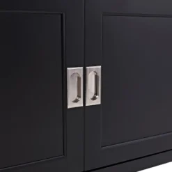 Sliding Door Transitional Wood Storage TV Stand For TVs Up To 80" Black - Saracina Home 9 Sliding Door Transitional Wood Storage TV Stand For TVs Up To 80" Black - Saracina Home -Living Room Furniture Store GUEST f1d66005 457d 485f a2c1 9b8e6244b87c