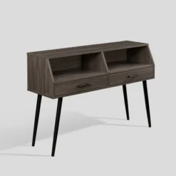 Modern 2 Drawer Angled Console Table - Saracina Home -Living Room Furniture Store GUEST f261d595 c316 4045 add6 ee02aa6f6c2d