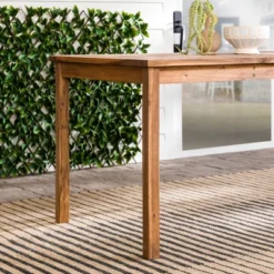 Acacia Wood Patio Simple Rectangle Dining Table - Saracina Home -Living Room Furniture Store GUEST f2da4207 5fa9 402d 9f45 78c75f412615