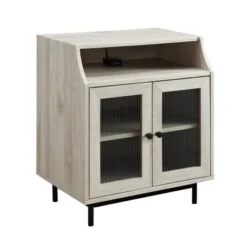 Fluted Glass Double Door Nightstand With USB Port - Saracina Home 9 Fluted Glass Double Door Nightstand With USB Port - Saracina Home -Living Room Furniture Store GUEST f46c2f0e 9c50 4fcb 9918 e3a20ba636f8