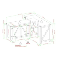 Farmhouse Rustic L Shaped Desk With Storage - Saracina Home -Living Room Furniture Store GUEST fa005513 b6d6 42aa a114 0fa1d28fdef4